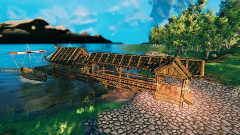 Odin's Long Dock at Valheim Nexus - Mods and community Valheim Boat Dock, Valheim Dock, Valheim Builds, Black Tree, Games Images, Boat Dock, Popular Games, Social Interaction, House Boat