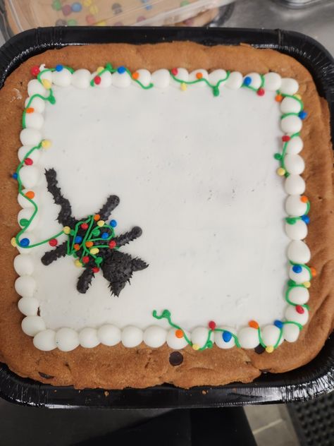 Winter Themed Sheet Cake, Thanksgiving Sheet Cakes Decorated, Cookie Cake Christmas Designs, Cute Christmas Cake Ideas, Winter Sheet Cake Designs, Thanksgiving Cookie Cake Designs, Thanksgiving Cookie Cakes, Winter Sheet Cake, Christmas Cookie Cake Design