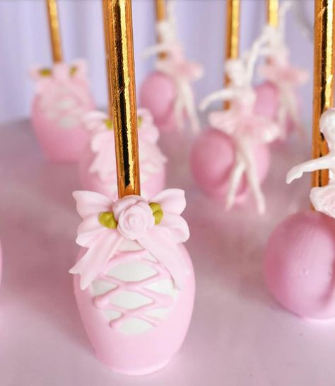 Ballet Slipper Cake Pops from a Pink Ballerina Birthday Party on Kara's Party Ideas | KarasPartyIdeas.com (12) Ballerina Unicorn Birthday Party, Ballet Party Ideas, Birthday Party Ideas Pink, Ballerina Cake Pops, Unicorn Ballerina, Ballet Cake, Ballerina Party Decorations, Nutcracker Party, Pink Cake Pops