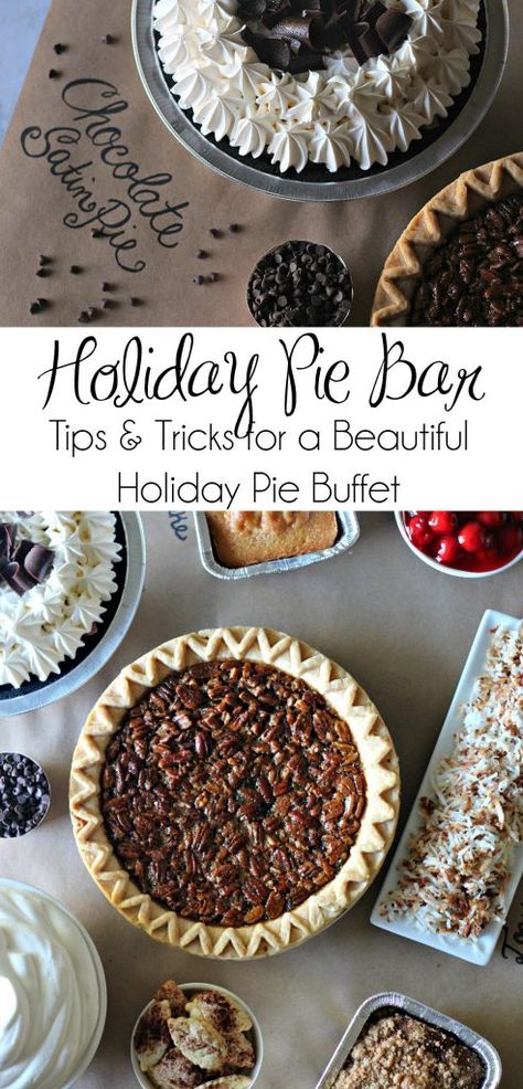 Holiday Pie Bar - Tips and Tricks for a Beautiful Holiday Pie Buffet - MSG 4 21+ #ad #TurkeyDayTips #CollectiveBias | Thanksgiving Recipes | Christmas Recipes | Pie Buffet | Pie Bar | How to Cook a Turkey | #pie #piebuffet #dessertbuffet #Thanksgiving #Christmas #HostingThanksgiving Pie Buffet, Holiday Pie, Cook A Turkey, Turkey Pie, Southern Pecan Pie, Toast In The Oven, Holiday Pies, Homemade Caramel Sauce, Mom Needs