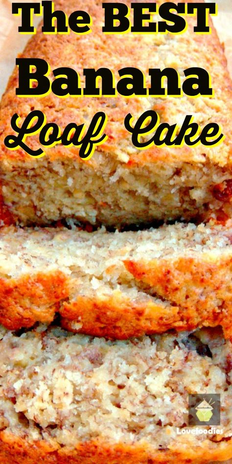 Loaf Pound Cake, Banana Loaf Cake, Easy Banana Cake, Morning Treats, Dessert Cravings, Great British Food, Banana Loaf, Southern Breakfast, Entertaining Food