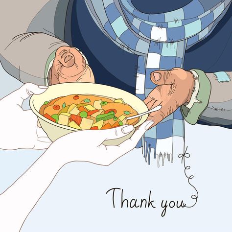 Volunteer giving plate of food to the homeless in worn clothes. , #affiliate, #plate, #giving, #Volunteer, #food, #clothes #ad Food Poverty Art, Zero Hunger Illustration, Volunteer Drawing, Poverty Poster, Zero Hunger, Food Poverty, Food Expo, Plate Of Food, Giving Plate