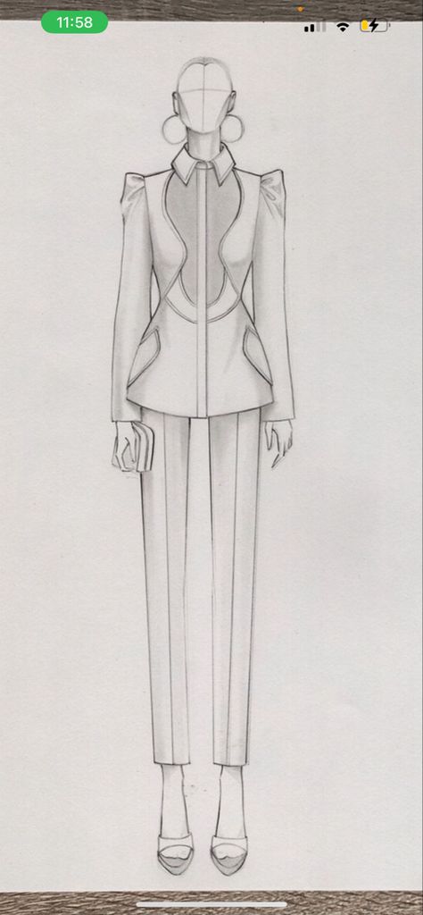 Ready To Wear Sketch, Blazer Fashion Illustration, Draw School, Mannequin Drawing, Vintage Sketches, Suit Drawing, Fashion Design Classes, Drawing Tutorial Face, Shoes Illustration