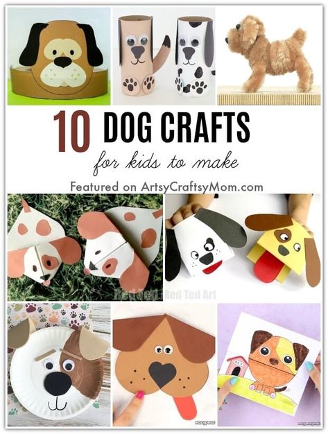 Who doesn't love dogs? These easy Dog Crafts for Kids are perfect to celebrate man's best friend, especially since 23rd March is Puppy Day! Dog Craft Ideas, Dog Crafts For Kids, Bookmarks Kids Craft, Dogs Crafts, Dog Craft, Animal Activities For Kids, May Crafts, Bookmark Craft, Puppet Crafts