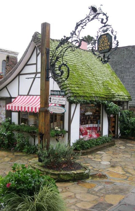 Magic Shop Exterior, Cottage Cafe, Sea Cottage, World Of Wanderlust, Carmel California, Fairytale Cottage, Village Shop, Pacific Grove, Carmel By The Sea