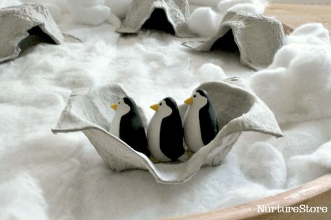 10 Waldorf Winter Crafts for Kids | Craft Learn & Play - Kids activities, crafts, creative projects and parenting tips Winter Sensory Play, January Preschool, Tuff Tray Ideas Toddlers, Winter Sensory, Winter Activities Preschool, Play Pretend, Winter Classroom, Polar Animals, Winter Preschool