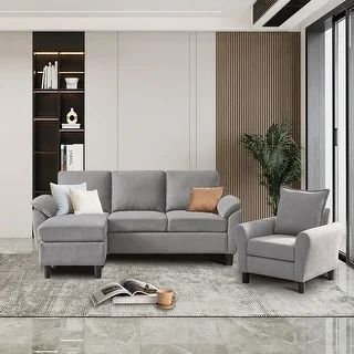 Copper Grove Cleome Reversible Chaise Sectional Sofa - On Sale - Bed Bath & Beyond - 20340403 Small Sectional Couch, Comfortable Sectional Sofa, Spacious Sofa, 3 Piece Sectional Sofa, 3 Piece Living Room Set, 2 Piece Sectional Sofa, Comfortable Sectional, Sectional Sofas Living Room, Modern Sofa Sectional