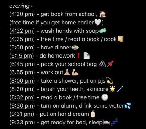 School Evening Routine, Glow Up School, School Day Routine, Good Apps For Iphone, School Night Routine, Routine Day, School Routine For Teens, After School Routine, Girl Routine