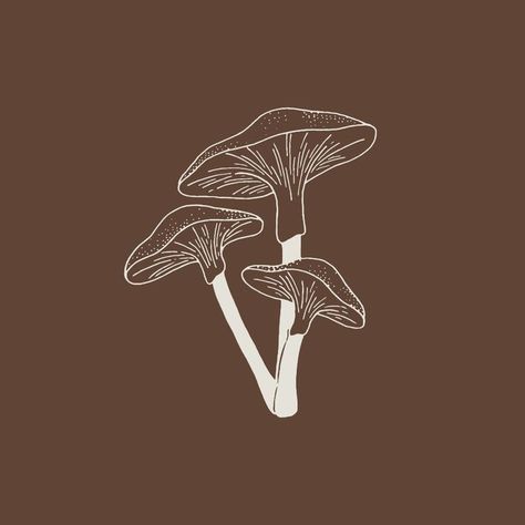 Mushroom Line Art, Paper Hearts Origami, Fungi Illustration, Phone Widget, Mushroom Paint, Mushroom Wallpaper, Mushroom Drawing, Brown Mushroom, Scratch Art