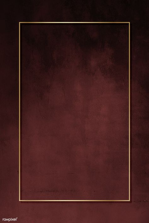 Blank golden frame mockup design | premium image by rawpixel.com / Teddy Rawpixel Frame Wallpaper, Maroon Background, Dark Red Background, Photo Frame Wallpaper, Rustic Background, Simple Frame, Powerpoint Background Design, Black Background Wallpaper, Golden Frame