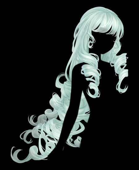 Ringlet Curls Drawing, Long Curly Hair Drawing Reference, Long Hair Styles Drawing, Love Nikki Hair, Curls Drawing, Nikki Hairstyles, Afro Hair Drawing, Tentacle Hair, Hair Movement