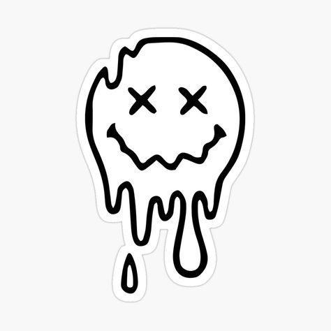 Is My Ink Grinning or Grinning Away? by InkStation24 | Redbubble Melting Face Tattoo, Trippy Smiley Face Tattoo, Melting Smiley Face Tattoo, Friday The 13th Flash, Drippy Smiley Face, Smiley Face Tattoo, Melting Smiley Face, Melting Face, Smiley Face Design