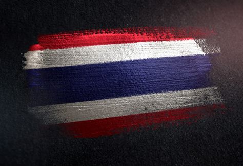 Thailand flag made of metallic brush pai... | Premium Photo #Freepik #photo #background Thailand Flag, Album Artwork Cover Art, Motorcycle Illustration, Brush Paint, Dark Wall, Album Artwork, Texture Paint, Abstract Texture, Rain Photography