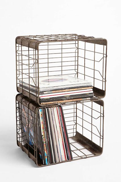 Five Friday Finds - Metal Wall and Storage Organizers Chill Lounge, Record Rack, Lp Storage, Diy Rangement, Wire Basket Storage, Smart Tiles, Basket And Crate, Wire Storage, Vinyl Record Storage