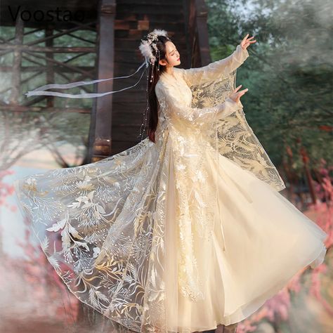 Chinese Style Vintage Sweet Fairy Hanfu Dress Ancient Traditional Lace Embroidery Princess Costume Female Chic Dance Party Dress| | - AliExpress Royal Hanfu, Chinese Fairy, Hanfu Dress Princesses, Chinese Hanfu Princesses, Chinese Princess Dress, Traditional Asian Dress, Chinese Princess, Ancient Chinese Dress, Chinese Traditional Dress