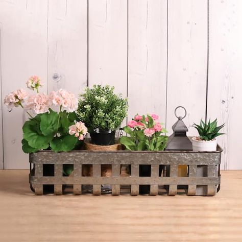 "Get the Metal Baskets, 3ct. at Michaels. com. Set of 3 wall mount sturdy steel wire baskets for organizing, rustic farmhouse décor, and kitchen bathroom organizer. Set%20of%203%20wall%20mount%20sturdy%20steel%20wire%20baskets%20for%20organizing%2C%20rustic%20farmhouse%20d%C3%A9cor%2C%20and%20kitchen%20bathroom%20organizer.%3Cbr%3E%3Cbr%3EDetails%3A%3Cbr%3E%3Cul%3E%3Cli%3ESilver%20colored%3C%2Fli%3E%3Cli%3E24.25%22%20x%209%22%20x%206%22%3C%2Fli%3E%3Cli%3E3%20baskets%3C%2Fli%3E%3Cli%3EMetal%3C%2F Metal Basket Decor, Nesting Baskets, Basket Decor, Metal Basket, Be Organized, Organization Furniture, Small Basket, Metal Baskets, Metal Kitchen