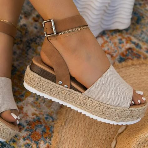 Orthopedic Sandals, Wedge Loafers, Espadrilles Platform, Cute Sandals, Brown Leopard, Buckle Sandals, Slipper Sandals, If The Shoe Fits, Boots And Sneakers