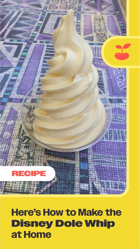 Here's How to Make the Disney Dole Whip at Home Disney Dole Whip Recipe, Disney Dole Whip, Dole Whip Recipe, Whipped Frosting, Pineapple Recipes, Cold Treats, Dole Whip, Frozen Pineapple, Red Raspberry