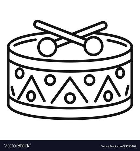 Simple Drum Drawing, Drum Coloring Page, Drum Drawing Easy, Drums Drawing, Drum Clipart, Drum Drawing, Drums For Kids, Alphabet Drawing, Drums Art