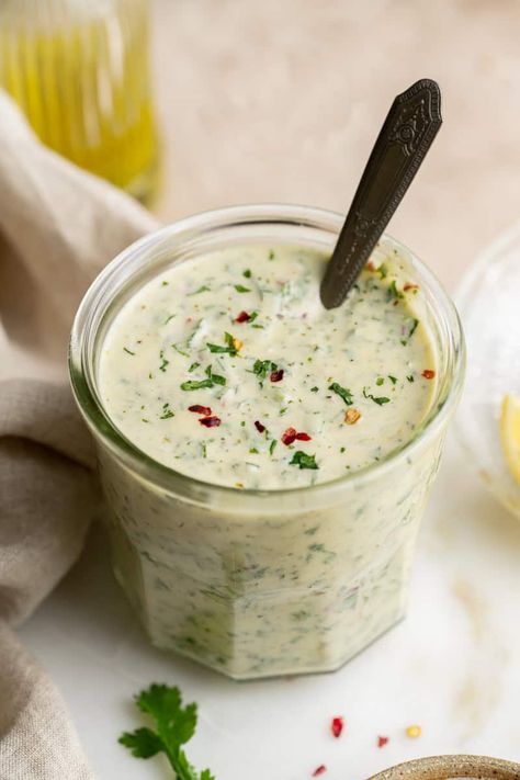 Dairy Free Ranch Recipe, Vegan Ranch Dressing Recipe, Homemade Vegan Ranch Dressing, Dip For Veggies, Dairy Free Dips, Parsley Recipes, Vegan Ranch Dressing, Aioli Sauce, Vegan Salad Dressing