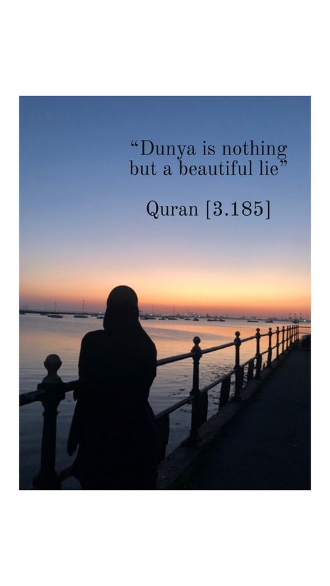 #Sunset #Islam #Muslim #Hijabi A Beautiful Lie, The Quran, Couple Pictures, This World, Quran, Life Is