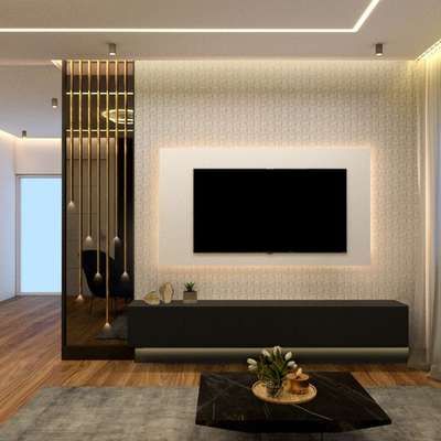 Ceiling, Furniture, Lighting, Living, Table, Storage Designs by Contractor Culture Interior, Gautam Buddh Nagar | Kolo Ruang Tv, Modern Tv Room, Modern Tv Unit Designs, Tv Unit Furniture Design, Tv Unit Interior Design, Sala Tv, Wall Tv Unit Design, Living Room Tv Unit Designs, Hall Interior Design