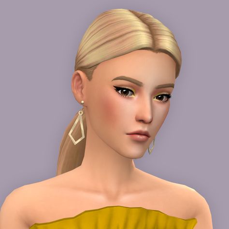 Short Ponytail Sims 4 Cc, Sims 4 Sleek Ponytail, Sims 4 Slick Back Hair, Sims 4 Cc Slick Back Hair, Wedding Hair Middle Part, Hair Middle Part, Curled Bangs, Short Ponytail, Slicked Back Ponytail