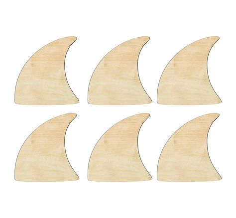 Amazon.com: 6 Pack of 3 inch Shark Fin, Fin Wood cutouts, Unfinished Shark fin wood cutout, DIY Craft wooden cutout : Handmade Products Shark Fin, Wooden Cutouts, Wood Cutouts, Handmade Products, 6 Pack, Project Ideas, Wood