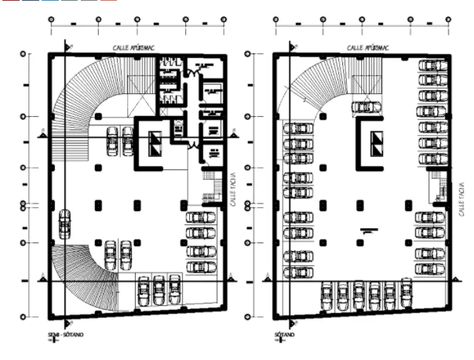 Semi Basement Parking, Basement Parking Plan, Surveillance Room, Auto Cad Drawing, Semi Basement, Floorplan Ideas, Parking Plan, Cleaning Room, Basement Office