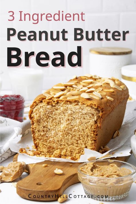 Peanut Butter Loaf, Peanut Butter Bread Recipe, Butter Bread Recipe, Baking With Protein Powder, The Perfect Loaf, Peanut Butter Pancakes, Peanut Butter Bread, Quick Bread Recipe, Bake Sale Recipes