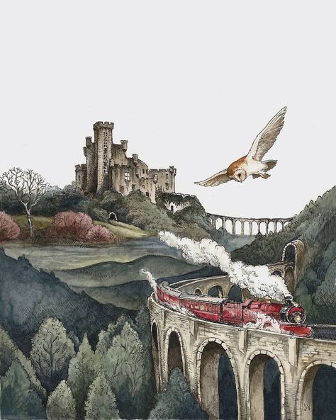 Harry Potter Painting, Tapeta Harry Potter, Harry Potter Illustrations, Desenhos Harry Potter, Images Harry Potter, Harry Potter Artwork, Hogwarts Aesthetic, Harry Potter Drawings, Digital Museum