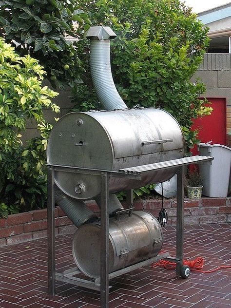 smokers and grills | Recent Photos The Commons Getty Collection Galleries World Map App ... Cold Smoker, Homemade Grill, Backyard Smokers, Custom Bbq Smokers, Oven Ideas, Barrel Bbq, Bbq Pit Smoker, Diy Smoker, Custom Bbq Pits