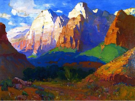 Artist of the moment…….Franz Bischoff | Diattaart Blog Oil Painting Studio, Gustave Courbet, Landscape Mountains, South Pasadena, Painting Studio, Painting Landscape, Mountain Paintings, Dream Art, Oil Painting Landscape