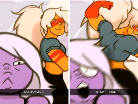 Jasper kinda reminds me of Undyne from Undertale in this and Amethyst can be Sans Su Amethyst, Jasper Steven Universe, Steven Universe Pictures, Steven Uni, Steven Universe Diamond, Steven Universe Anime, Steven Universe Drawing, Steven Universe Memes, Steven Universe Funny