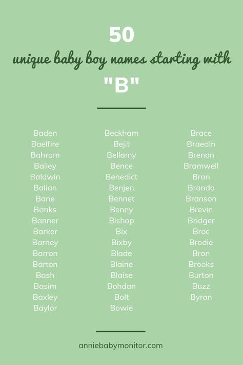 baby boy names / boy names starting with B / uncommon boy names / unique boy names / rare boy names Boy Names Start With A B, Boy Names That Start With B, B Names For Girls, B Names For Boys, B Boy Names, Rare Boy Names Unique, Boy B Names, 1 Syllable Girl Names, 1 Syllable Boy Names