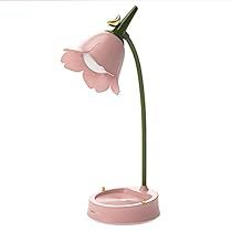 Kids Desk Lamp, Cute Lamp, Student Bedroom, Flower Lamp Shade, Pink Desk, Mini Cute, Dorm Bedroom, Rechargeable Light, Led Desk