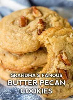 Cookies Snickerdoodle, Butter Pecan Cookies, Cake Mix Cookie Recipes, Pecan Cookies, Butter Cookies Recipe, Chocolate Cookie Recipes, Pecan Recipes, Butter Pecan, Best Cookie Recipes