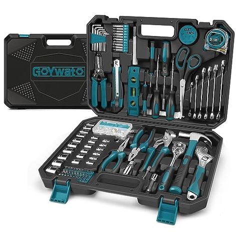 GoYwato Home Tool Kit 287PCs - Complete Essential Basic Maintenance Tool Set - Household General Hand Tools Kit for Men & Women with Pliers Set & Wrench Set & Socket & Portable Tool Box Storage Case Portable Tool Box, Hand Tool Kit, Tool Box Storage, Amazon Favorites, Maintenance Tools, Decor Essentials, Wrench Set, Box Storage, Storage Case