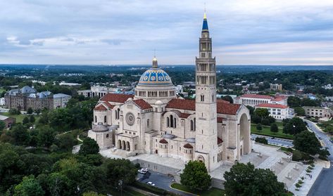 Basilica of the National Shrine of the Immaculate Conception: located in the Catholic University of America in Washington DC and it is the largest Catholic Church in North America. Catholic University Of America, Basilica Washington Dc, Marian Shrines, Jefferson Memorial, National Mall, Washington Monument, Immaculate Conception, Stations Of The Cross, Air And Space Museum