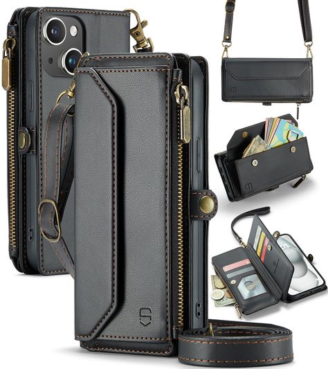 PRICES MAY VARY. ✅【Designed for iPhone 15 Crossbody Wallet Case】Our premium PU leather case is designed to fit the exact specifications of the Apple iPhone 15(6.1-inch screen) for maximum protection against scratches and other damage. (Please note it is not compatible with iPhone 15 Pro Max, iPhone 15 Pro, or iPhone 15 Plus models.) ✅【Detachable Lanyard Shoulder Strap and Wristlet】Enhance your experience with the iPhone 15 Crossbody Case, a versatile design with a removable long shoulder strap f Leather Card Holder Wallet, Phone Purse, Magnetism, Crossbody Wallet, Wallet Phone Case, Card Holder Wallet, Card Holder Leather, Wrist Strap, Leather Case