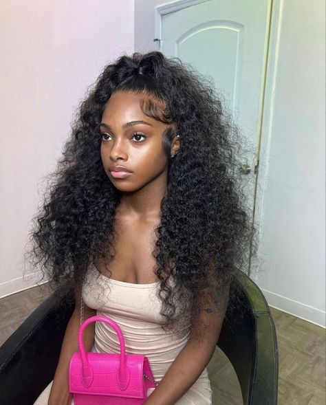 Curly Half Up Half Down Weave Short, Short Spiky Haircuts, Sleek Ponytail Hairstyles, Frontal Wig Hairstyles, Birthday Hairstyles, Black Ponytail Hairstyles, Quick Weave Hairstyles, Pretty Braided Hairstyles, Hair Ponytail