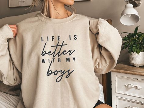 Side Show, Mom Of Boys, Mom Of Boys Shirt, Mama Hoodie, Mama Tshirts, Boy Mama, Mom Life Shirt, Vinyl Shirts, Trendy Graphic Tees