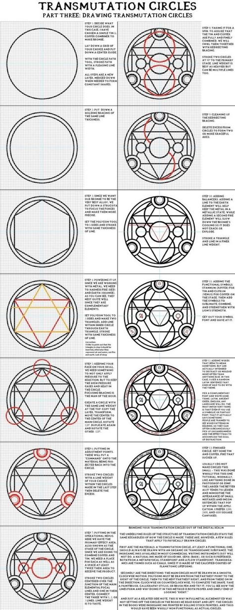 How to Create a Transmutation Circle (FMA Style) Symbole Tattoo, Transmutation Circle, Sacred Geometry Symbols, Full Metal Alchemist, Alchemy Symbols, Magic Symbols, Seni Dan Kraf, 카드 디자인, Fullmetal Alchemist Brotherhood