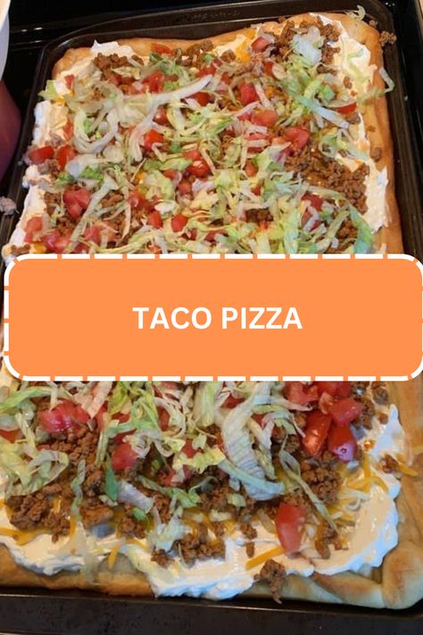 TACO PIZZA Taco Pizza With Crescent Rolls, Pizza With Crescent Rolls, Pillsbury Crescent Rolls, Crescent Roll Pizza, Taco Seasoning Mix, Pillsbury Crescent, Comfort Dinner, How To Make Taco, Taco Pizza