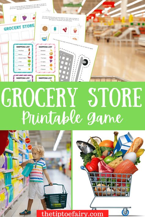 Grocery Shopping Preschool Activities, Visual Grocery Shopping List, Grocery Store Activity Preschool, Grocery Store Lesson Plans Activities, Grocery Store Printables Free, Shopping Preschool Theme, Shopping Theme Preschool, Preschool Shopping Activities, Grocery Store Dramatic Play Printables Free