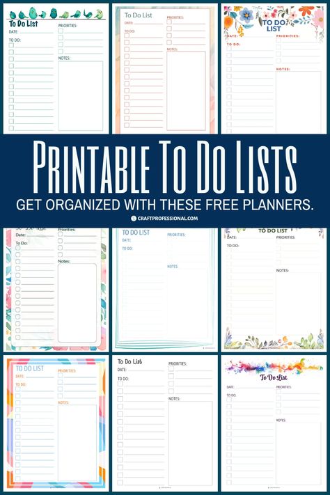 Get organized in style with our free, printable to do list planners. Download your free planner pages now! Life Organization Printables, Monthly To Do List, Free Planner Pages, To Do List Daily, Planner Calendar Printables, To Do Checklist, Free Printables Organization, Printable To Do List, To Do List Printable