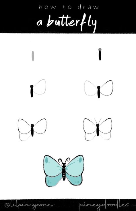 drawing sketching tutorial how to draw watrco How To Draw Butterflies, Get Better At Art, Watercolour Easy, How To Draw Art, Sketching Tutorial, Painting Clipart, Butterfly Watercolor Painting, Easy Butterfly Drawing, Watercolor Painting Easy