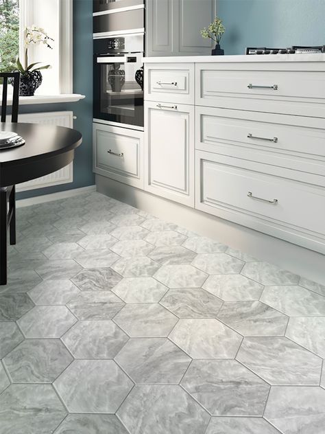 MIR Mosaic — manufacturer and distributor of high quality glass, natural stone, shell, and metal mosaics Large Hexagon Tile, Gray Hexagon Tile, Hexagon Marble Tile, Grey Marble Tile, Honeycomb Tile, Grey Bathroom Tiles, Patterned Tiles, Hexagon Tile, Honed Marble