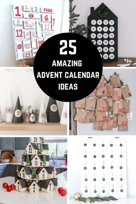 Advent Calendar Bag Ideas, Diy Advent Calendar Paper Bags, Farmhouse Advent Calendar, Wooden Advent Calendars, Modern Advent Calendar, Paper Advent Calendar Diy, Home Made Advent Calendar Ideas, Advent Calendar Ideas Diy Kids, Diy Beauty Advent Calendar