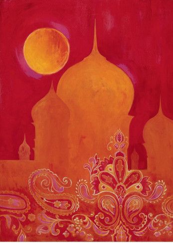 This would be a great piece of art in an orange or hot pink room. Paisley Art, Orange And Pink, Happy Colors, Art Google, Indian Art, Islamic Art, High Quality Art Prints, Find Art, Framed Artwork